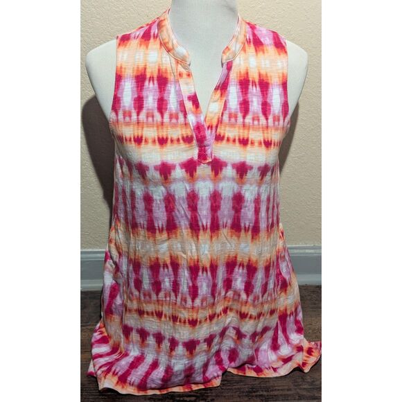 Chico's Size 0 (US S 4/6) Vibrant Abstract Print Sleeveless Top - Summer Ready! - Picture 1 of 5